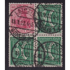 ALEMANIA 1921 ESTAMPILLAS SE-TENANT ZUSAMMENDRUCKE USADAS QUE SON MUCHO MAS RARAS MI W17 RARA 60 EUROS +
